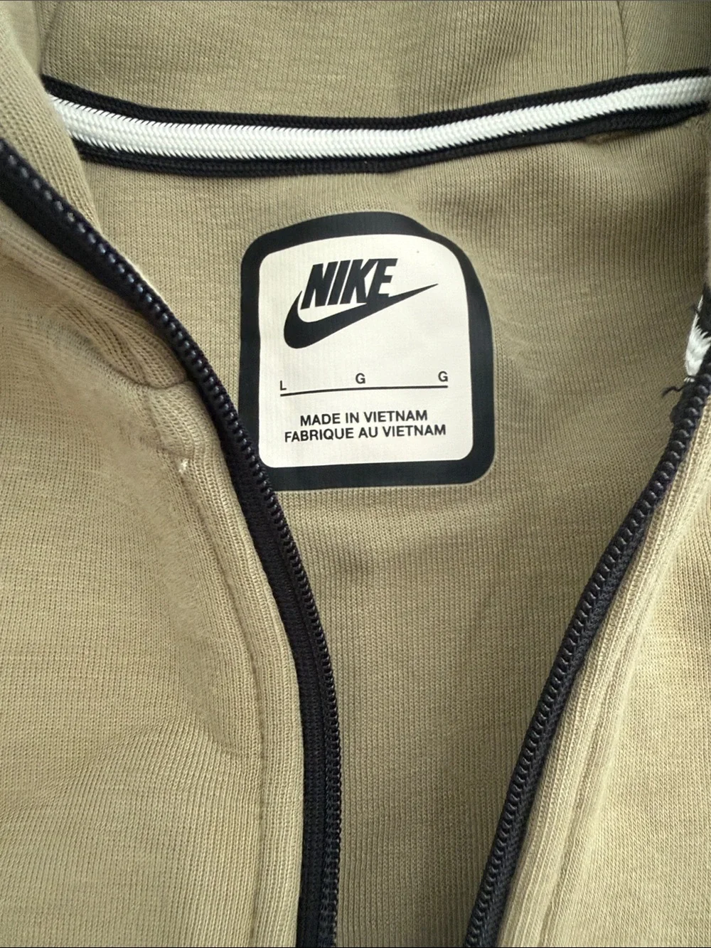 Nike Olive Green Full-Zip Hooded Jacket